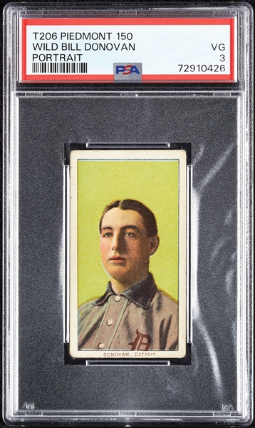 1909-11 T206 Wild Bill Donovan Portrait PSA 3