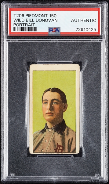 1909-11 T206 Wild Bill Donovan Portrait PSA Authentic