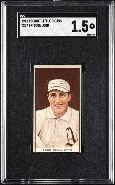 1912 T207 Brown Background Briscoe Lord SGC 1.5
