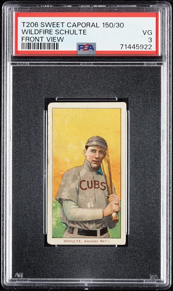 1909-11 T206 Wildfire Schulte Front View PSA 3