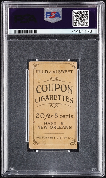 1914 T213 Coupon Cigarettes (Type 2) Walter Johnson PSA 1