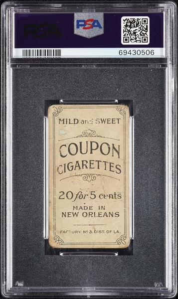 1914 T213 Coupon Cigarettes (Type 2) Home Run Baker Phila. Amer. PSA 1