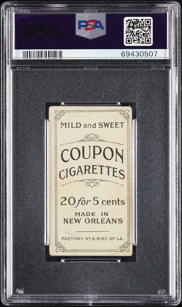 1914 T213 Coupon Cigarettes (Type 2) Home Run Baker Philadelphia Amer. PSA 2