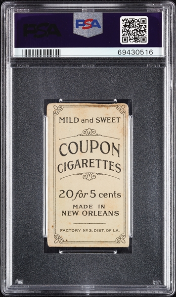 1914 T213 Coupon Cigarettes (Type 2) Chief Bender Trees Background, Phila. Natl. PSA Authentic