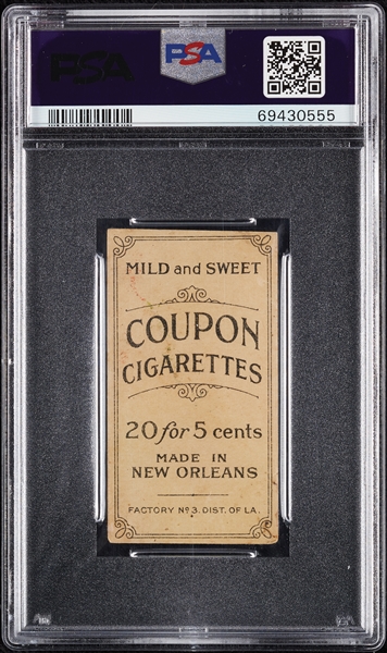 1914 T213 Coupon Cigarettes (Type 2) Doc Crandall St. Louis Amer. PSA Authentic
