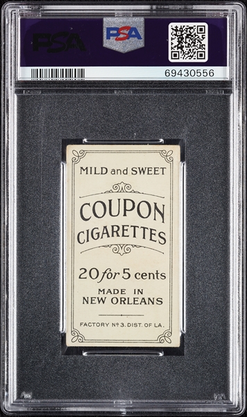 1914 T213 Coupon Cigarettes (Type 2) Sam Crawford PSA 2.5