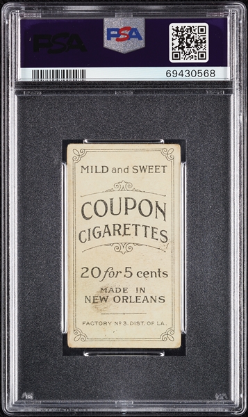 1914 T213 Coupon Cigarettes (Type 2) Josh Devore Philadelphia PSA 2