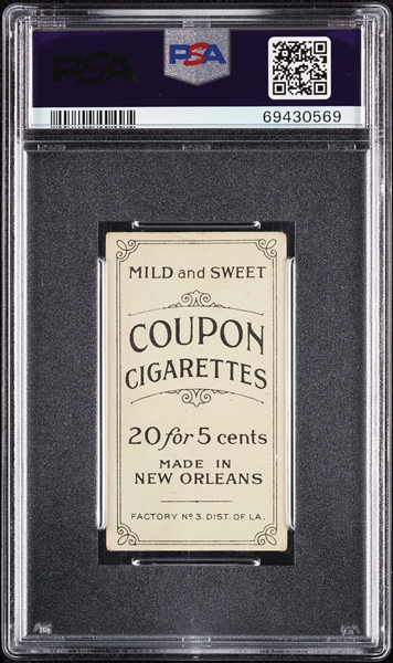 1914 T213 Coupon Cigarettes (Type 2) Josh Devore Chillicothe PSA 2