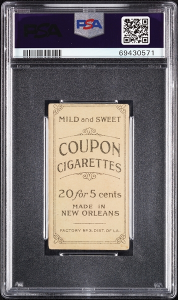 1914 T213 Coupon Cigarettes (Type 2) Mike Donlin .300 Batter 7 Years PSA 2.5