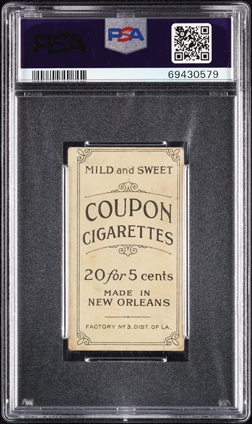 1914 T213 Coupon Cigarettes (Type 2) Mickey Doolan Baltimore, Fielding PSA 2