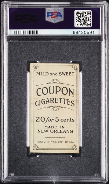 1914 T213 Coupon Cigarettes (Type 2) Larry Doyle Batting PSA 2