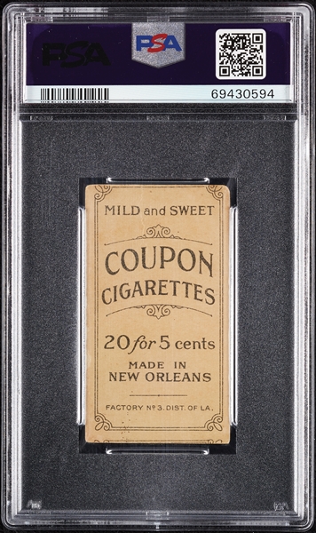 1914 T213 Coupon Cigarettes (Type 2) Larry Doyle Batting PSA 1