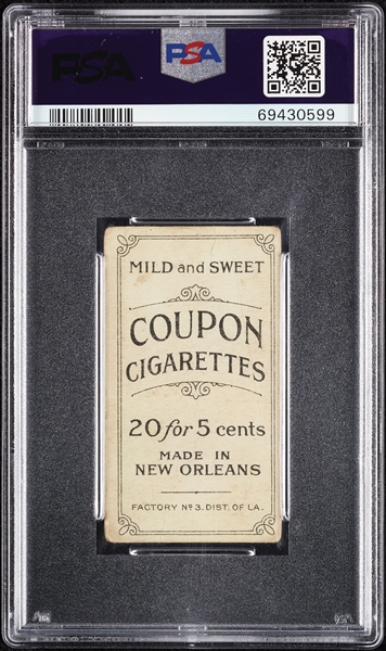 1914 T213 Coupon Cigarettes (Type 2) Kid Elberfield Elberfeld, Brooklyn PSA 1.5
