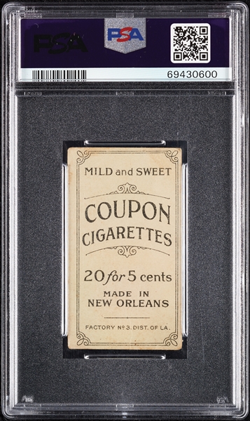 1914 T213 Coupon Cigarettes (Type 2) Kid Elberfield Elberfeld, Chattanooga PSA 1