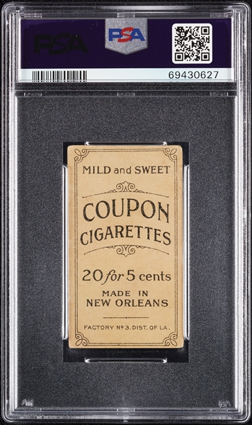 1914 T213 Coupon Cigarettes (Type 2) Buck Herzog PSA 1 (MC)