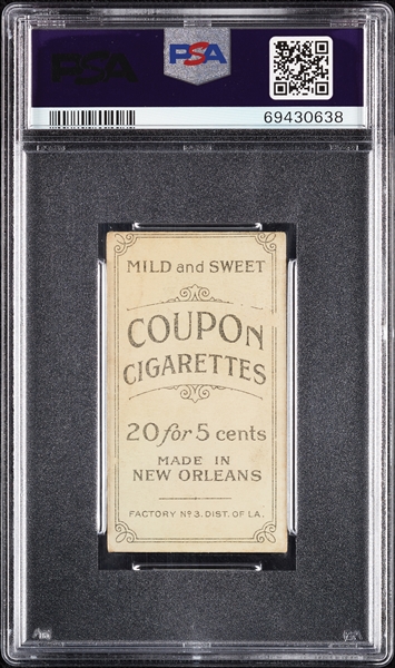 1914 T213 Coupon Cigarettes (Type 2) John Hummel Brooklyn Nat. PSA 1.5