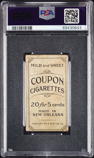 1914 T213 Coupon Cigarettes (Type 2) Hughie Jennings Both Hands Showing PSA 1