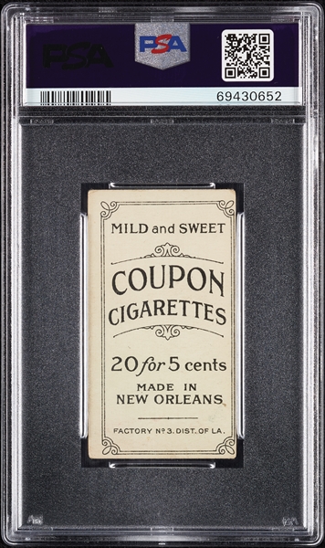 1914 T213 Coupon Cigarettes (Type 2) Tim Jordan Toronto PSA 3