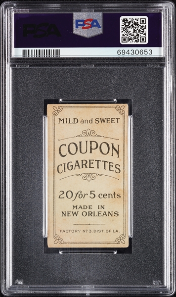1914 T213 Coupon Cigarettes (Type 2) Tim Jordan Fort Worth PSA 2