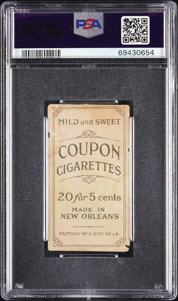 1914 T213 Coupon Cigarettes (Type 2) Tim Jordan Fort Worth PSA 1