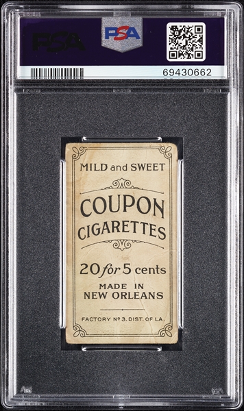 1914 T213 Coupon Cigarettes (Type 2) Otto Knabe PSA 1