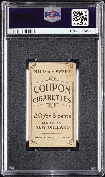 1914 T213 Coupon Cigarettes (Type 2) Harry Krause PSA 1