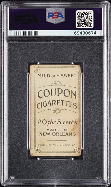 1914 T213 Coupon Cigarettes (Type 2) Tommy Leach Chicago PSA 2