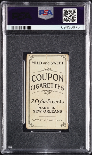 1914 T213 Coupon Cigarettes (Type 2) Tommy Leach Cincinnati PSA 1
