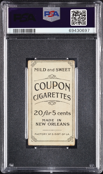 1914 T213 Coupon Cigarettes (Type 2) Larry McLean PSA 2