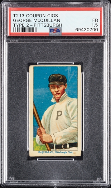 1914 T213 Coupon Cigarettes (Type 2) George McQuillan Pittsburgh PSA 1.5