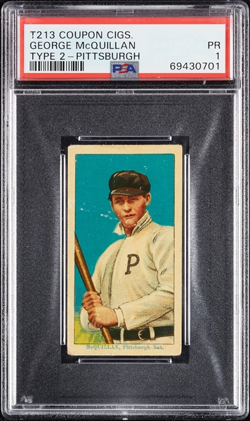 1914 T213 Coupon Cigarettes (Type 2) George McQuillan Pittsburgh PSA 1