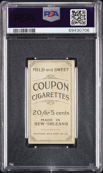 1914 T213 Coupon Cigarettes (Type 2) Fred Merkle PSA 1