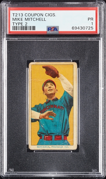 1914 T213 Coupon Cigarettes (Type 2) Mike Mitchell PSA 1