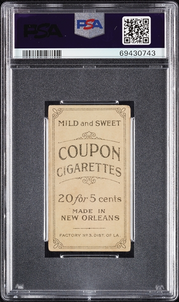 1914 T213 Coupon Cigarettes (Type 2) Rube Oldring Philadelphia Amer. PSA 1