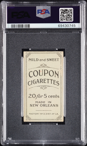 1914 T213 Coupon Cigarettes (Type 2) Rube Oldring Philadelphia Amer. PSA 2.5