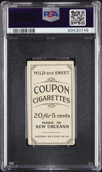 1914 T213 Coupon Cigarettes (Type 2) Dode Paskert Philadelphia Nat. PSA 1