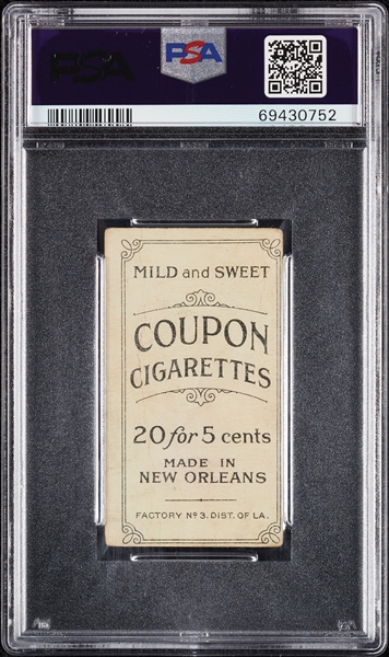 1914 T213 Coupon Cigarettes (Type 2) Dode Paskert Philadelphia Nat. PSA 1