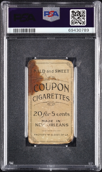 1914 T213 Coupon Cigarettes (Type 2) Ira Thomas Philadelphia, Amer. PSA Authentic