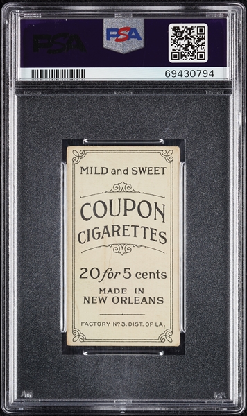 1914 T213 Coupon Cigarettes (Type 2) Joe Tinker Chicago Fed., Bat Off Shoulder PSA 1