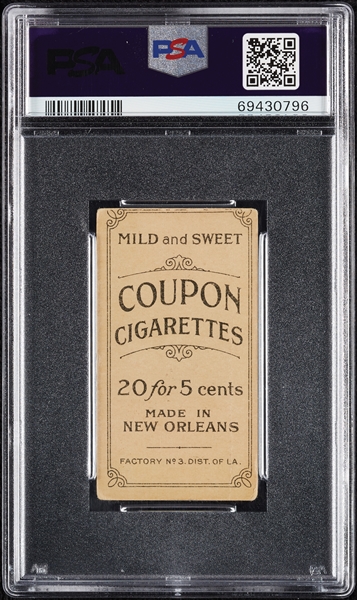 1914 T213 Coupon Cigarettes (Type 2) Joe Tinker Chicago Nat. Bat Off Shoulder PSA 1