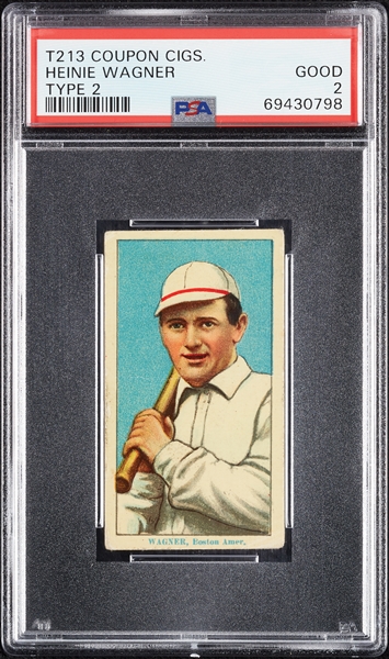 1914 T213 Coupon Cigarettes (Type 2) Heinie Wagner PSA 2