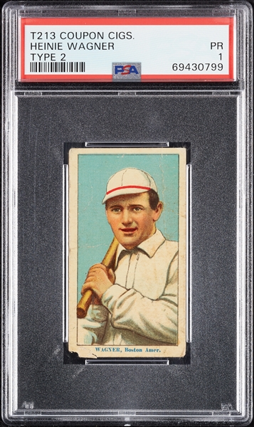 1914 T213 Coupon Cigarettes (Type 2) Heinie Wagner PSA 1
