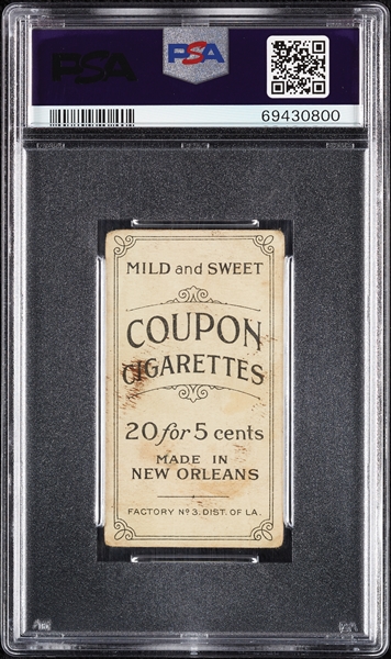 1914 T213 Coupon Cigarettes (Type 2) Jack Warhop New York PSA 1