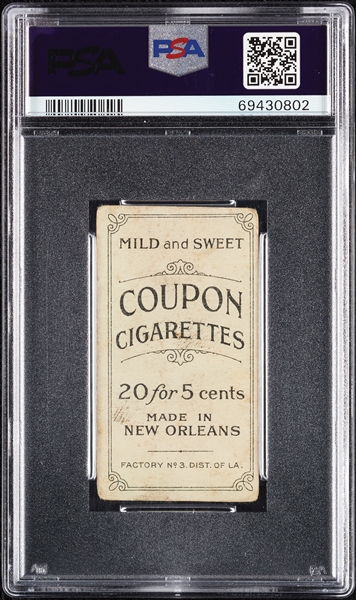 1914 T213 Coupon Cigarettes (Type 2) Jack Warhop New York PSA 2