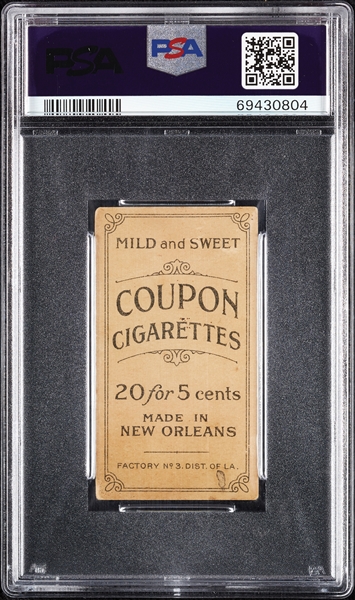 1914 T213 Coupon Cigarettes (Type 2) Jack Warhop St. Louis PSA 1