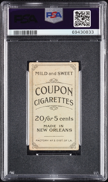 1914 T213 Coupon Cigarettes (Type 2) German Schaefer PSA Authentic