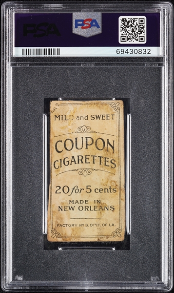1914 T213 Coupon Cigarettes (Type 2) George Mullin Indianapolis PSA Authentic