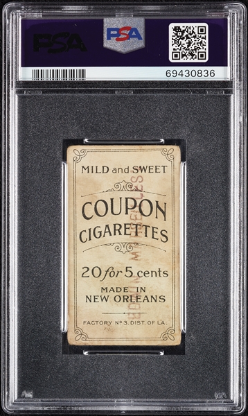 1914 T213 Coupon Cigarettes (Type 2) Hooks Wiltse Jersey City, Portrait PSA 1 (MK)