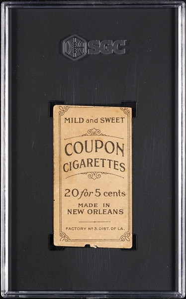 1914 T213 Coupon Cigarettes (Type 2) Dode Paskert Philadelphia Nat. SGC Authentic