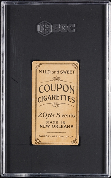1914 T213 Coupon Cigarettes (Type 2) Heinie Zimmerman SGC Authentic